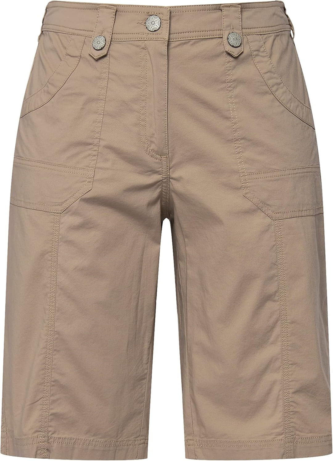 Ulla Popken Damen grosse Grössen Übergrössen Plus Size Cargo-Bermuda, Komfortbund, 4-Pocket-Schnitt