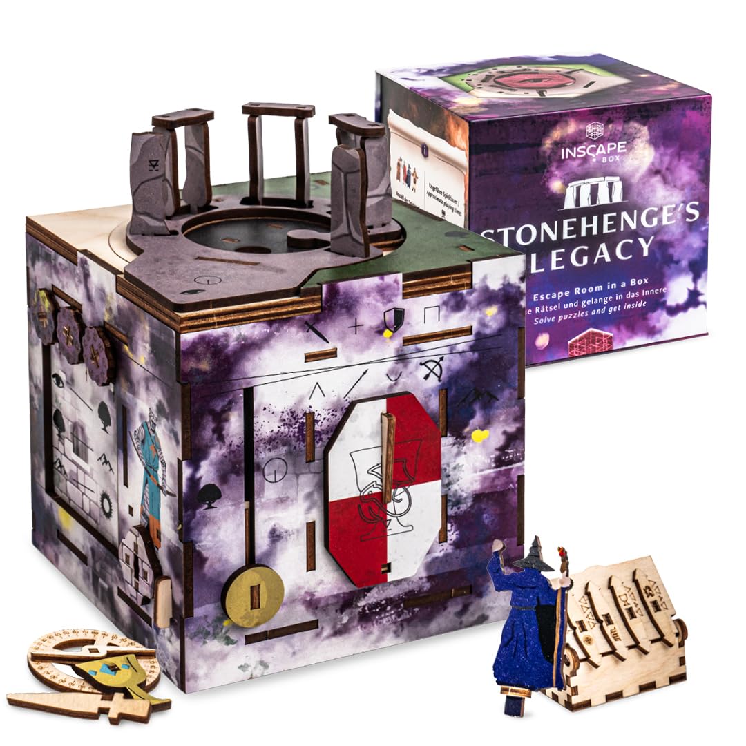 INSCAPE Cluebox Stonehenge´s Legacy interaktives 3D Holzpuzzle mit geheimen Mechanismen - Erlebe das