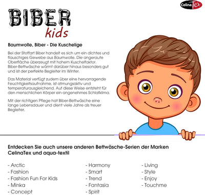 CelinaTex Biber Kids Bettwäsche 135 x 200 cm 2teilig Baumwolle Biber Elfe Fee Mädchen rosa pink grün
