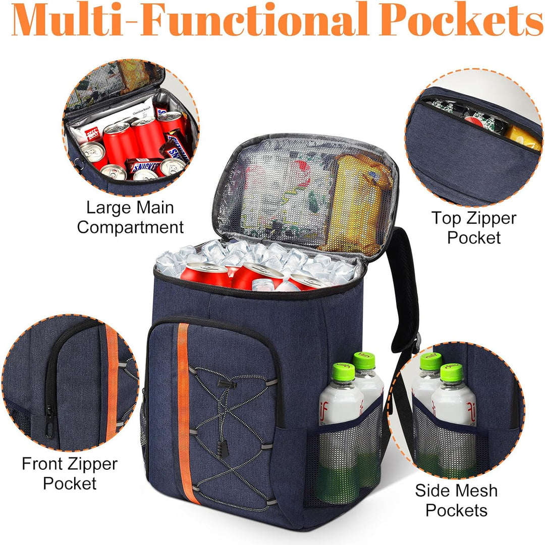 Kühltasche 28 L, Kühlrucksack, Grosser Kühlrucksack Gross, Kühltasche Faltbar Geeignet für Reisen, S