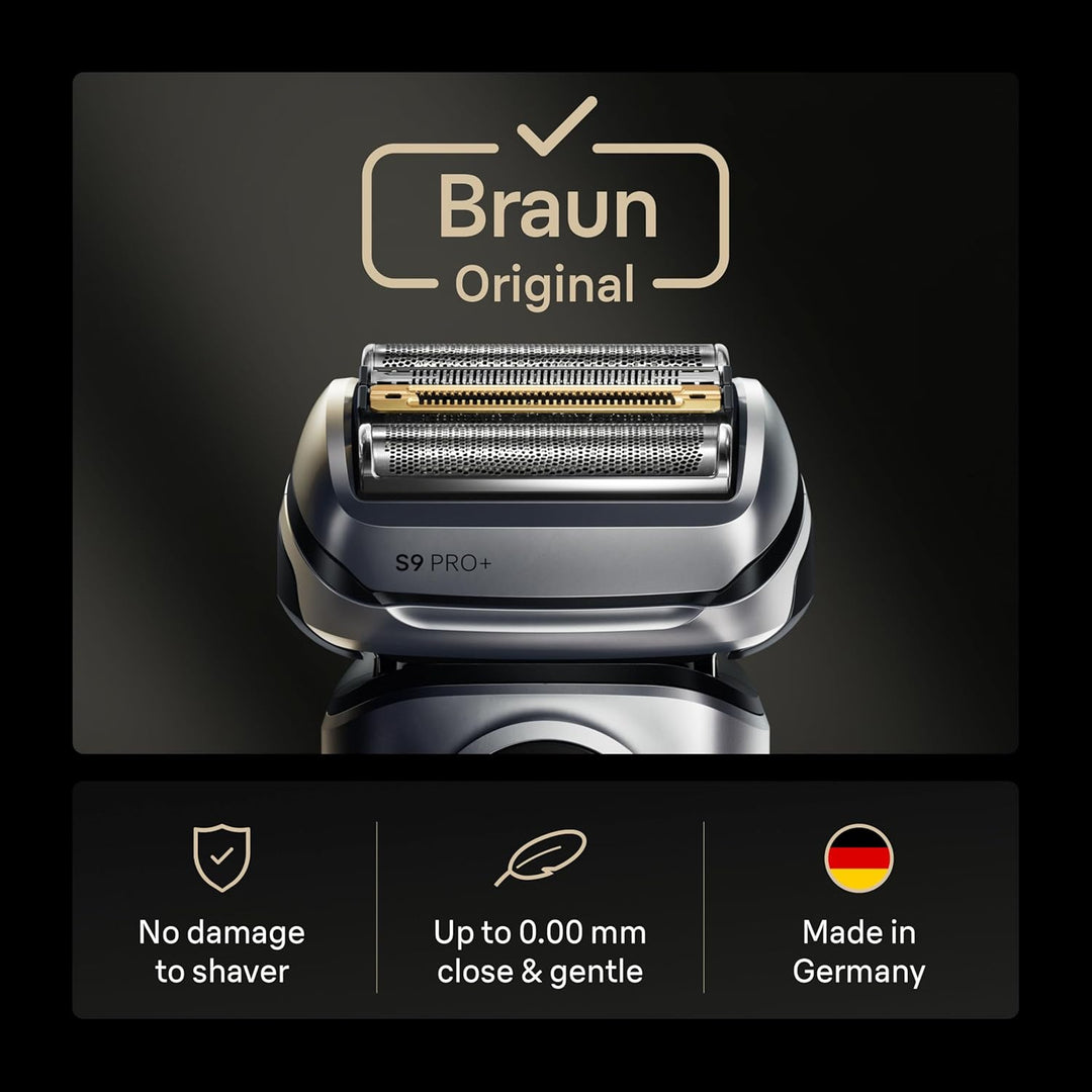 Braun Elektrorasierkopf Ersatzteil, 94M Silber, kompatibel mit Series 9 Pro und Series 9 Elektrorasi