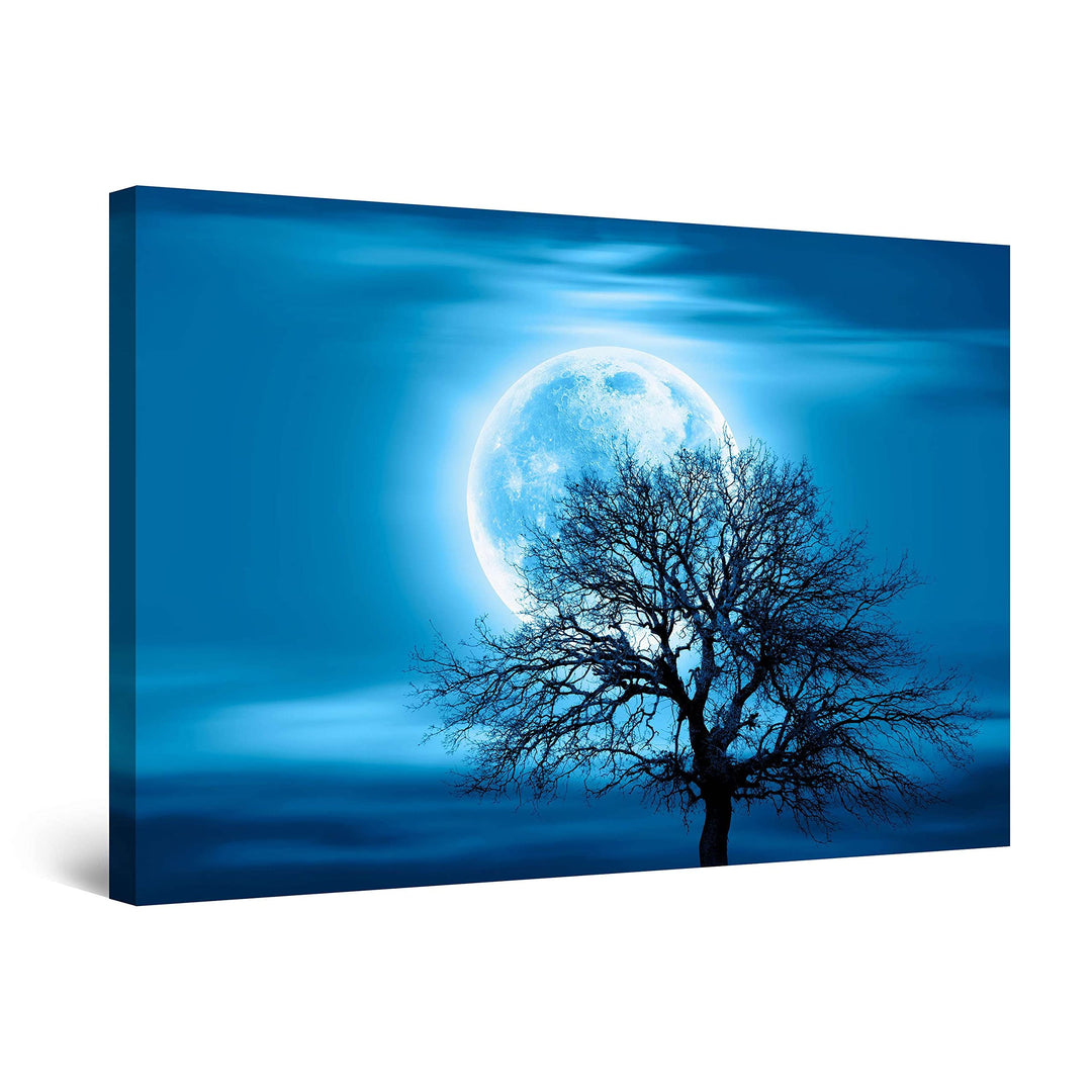 Startonight Bilder - Blauer Himmel und Baum - Leinwandbilder Moderne Kunst, Wanddeko Kunstdrucke, Wa