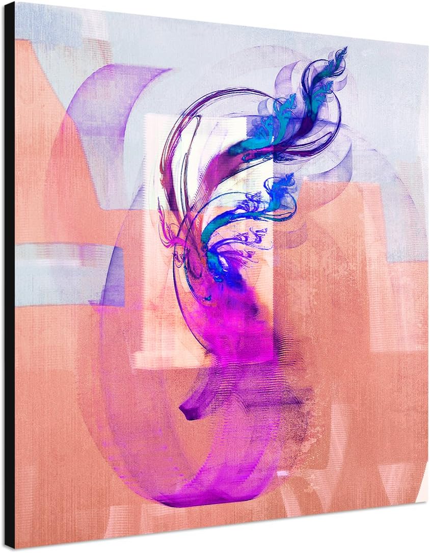 Paul Sinus Art Modernes Wandbild Abstrakt038_60x60cm Abstrakte Kunst Kunstdruck auf Leinwand Zeitlos