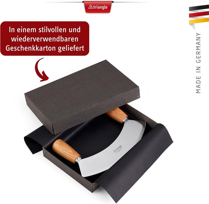 triangle Wiegemesser Soul 17,5 cm - Kräutermesser Made in Germany/Solingen | Gehärtete Klinge, handg