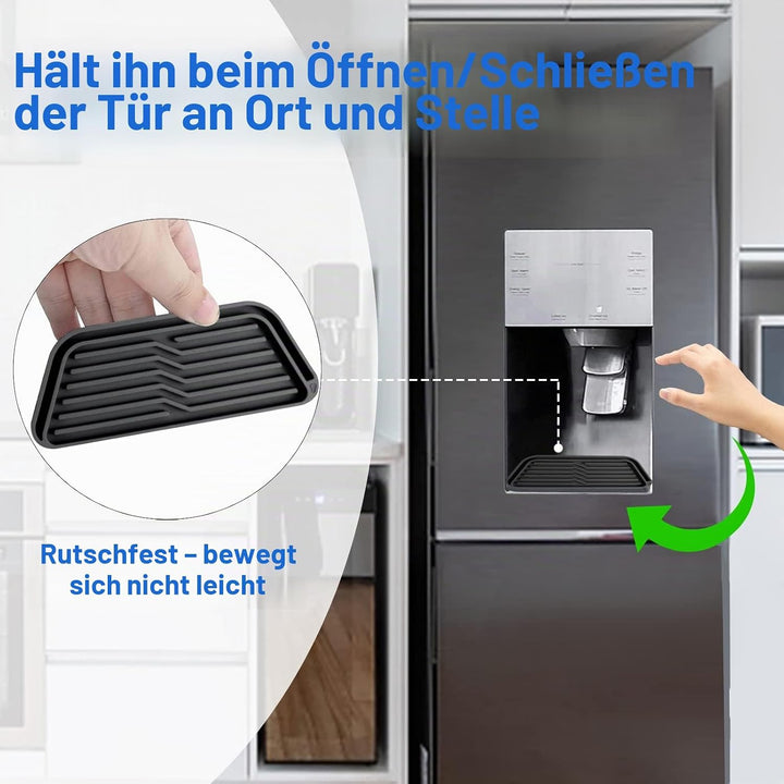 2 Stück Tropfschale Kühlschrank, Abtropfschale Kühlschrank Reinigen Silikon Tropfschale Abtropfschal
