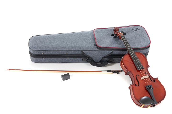 GEWApure Violingarnitur EW Ebenholz 4/4 spielfertig mit Kinnhalter, Feinstimmsaitenhalter, Bogen, Ko