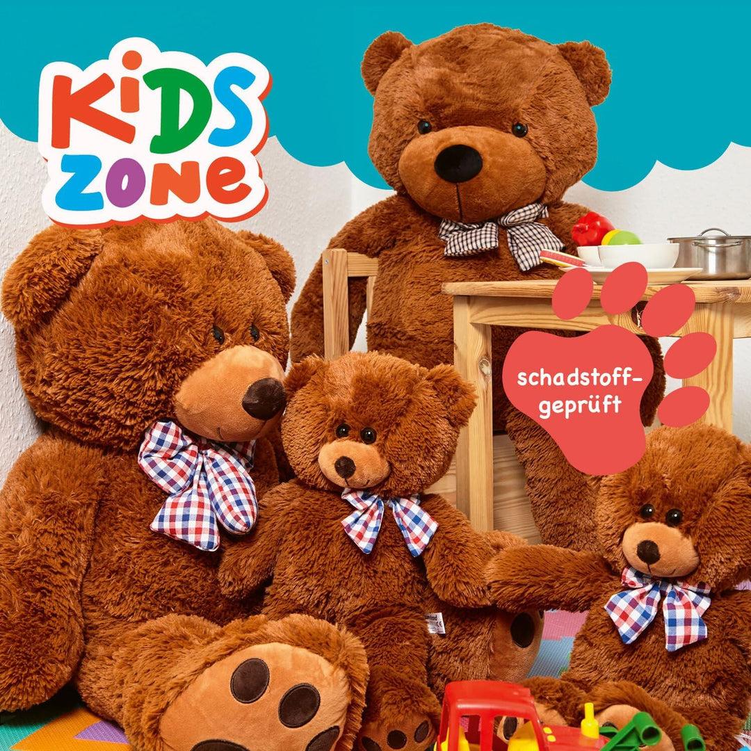 Lumaland XXL-Teddy mit Knopfaugen | Höhe: 120 cm | Süsser Jumbo-Kuschelbär aus hochwertigem Plüsch V