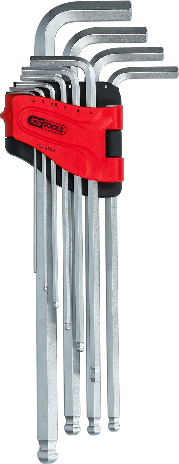 Kugelkopf-Innensechskant-Winkelstiftschlüssel-Satz, XL, 10-tlg