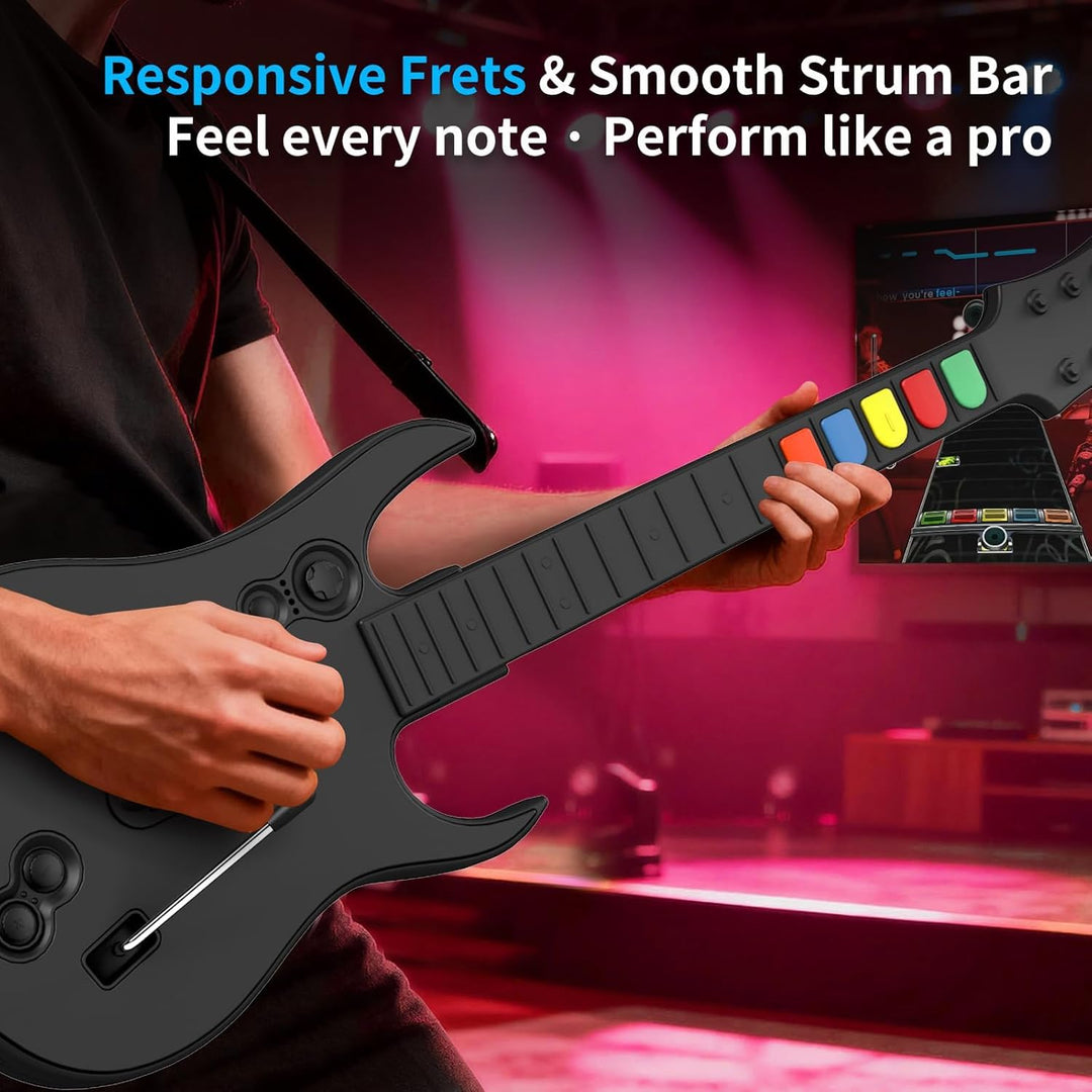 NBCP Wireless Rock Band Controller für XBOX-one/Xbox Series X/PC, kabellose Gitarre für Rock Band, F