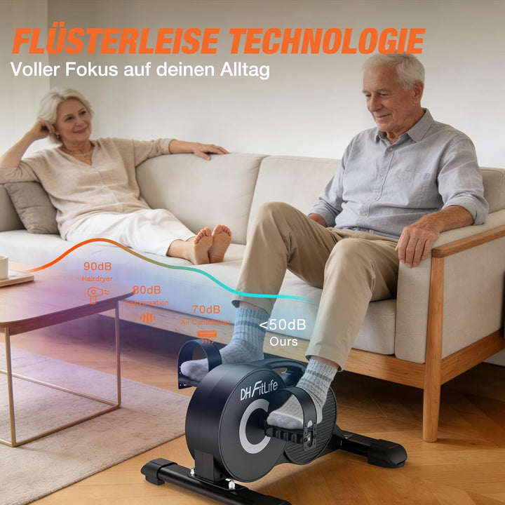 DH FitLife 2026 Neu Pedaltrainer für Zuhause, 16-stufiger magnetischer Beintrainer, extra leises Min