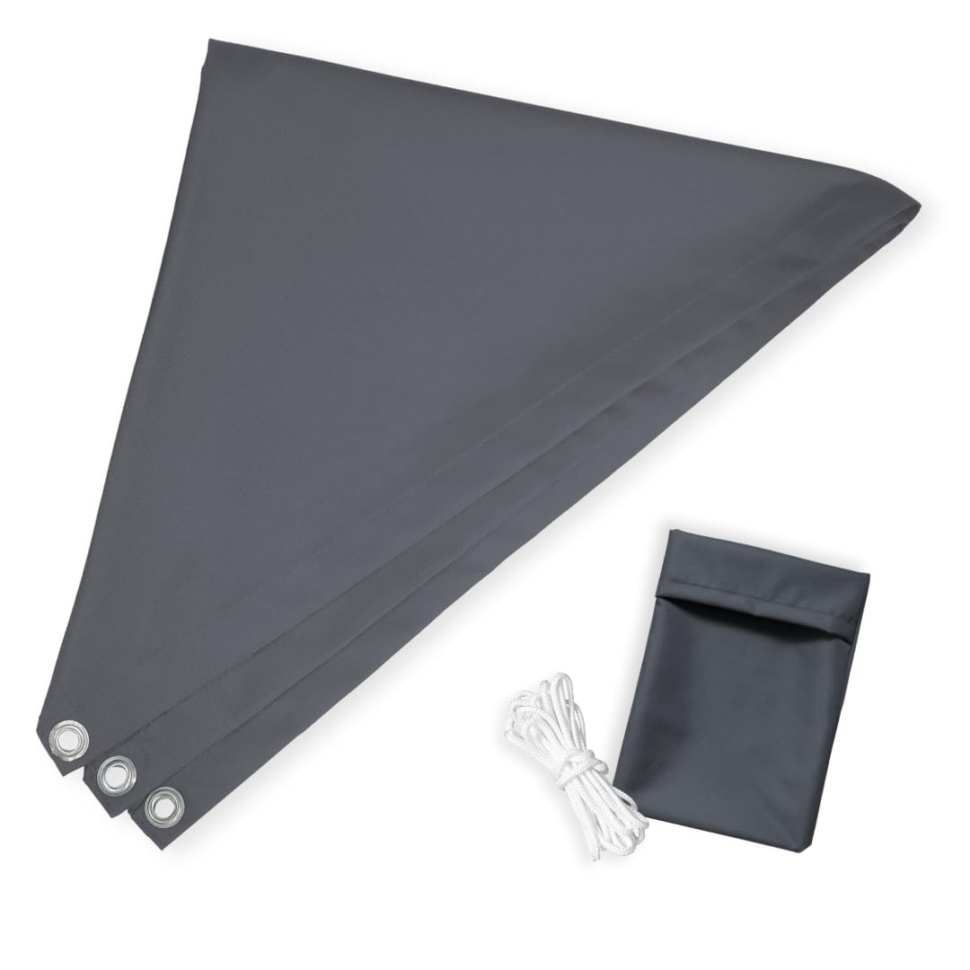 Tom'Shop Sonnensegel Graphit Rechteck 2x3m | Wasserabweisend, Sonnenschutz, Wetterbeständig, Für Pat