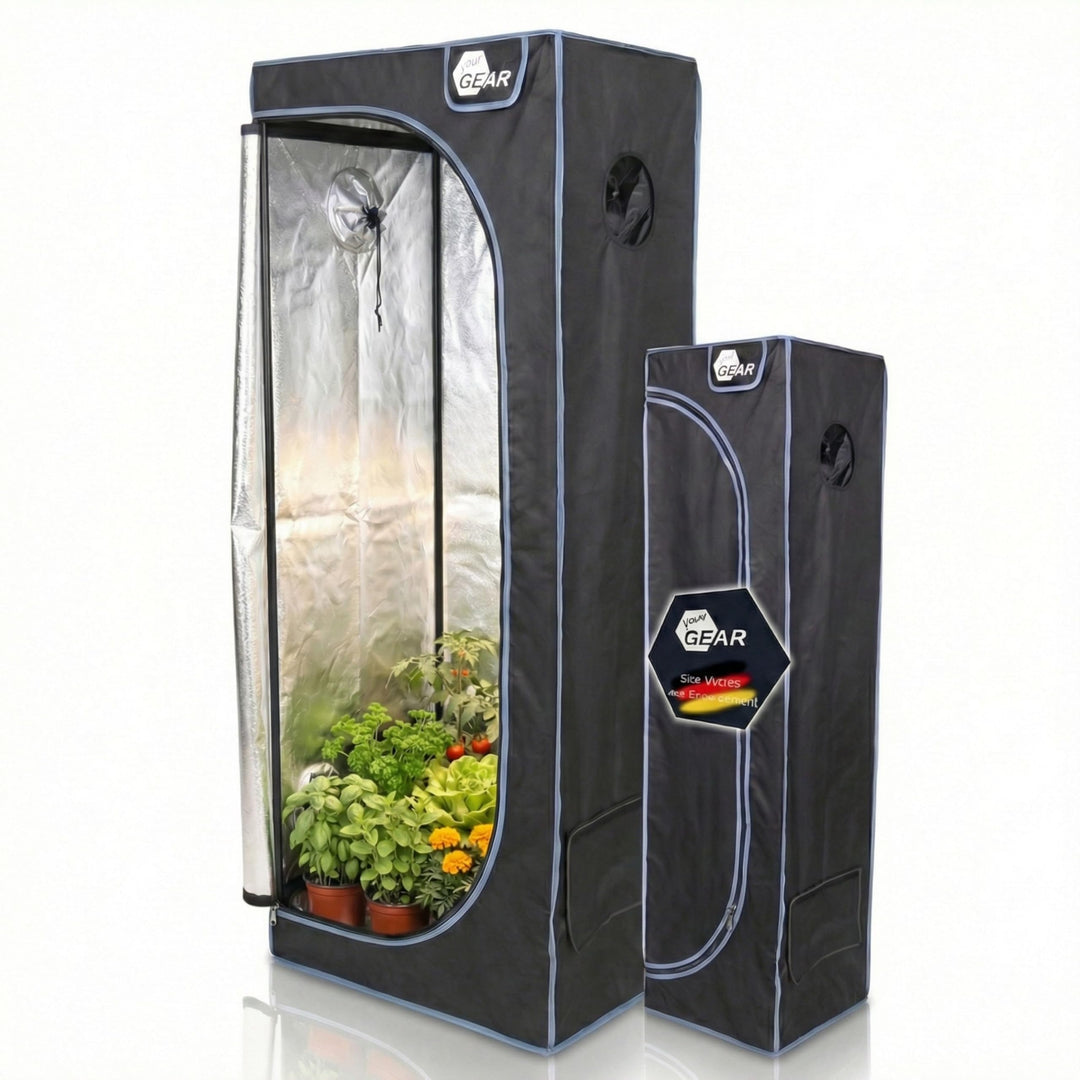 yourGEAR Growzelt Plantsville in 8 Grössen - Grow Indoor Box, Zuchtzelt, Gewächshaus, Schrank zur Pf