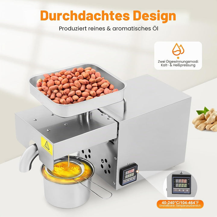 Automatische ölpresse Heiss Kaltöl Extraktionsmaschine Elektrisch öl, Elektrische öLmühle Mit Temper