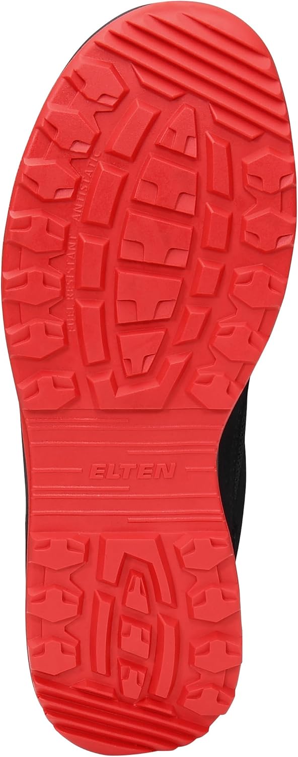 Sicherheitsschuhe ELTEN LAKERS XXT Low ESD S1P, Damen, Herren, sportlich, leicht, schwarz/rot 37 EU