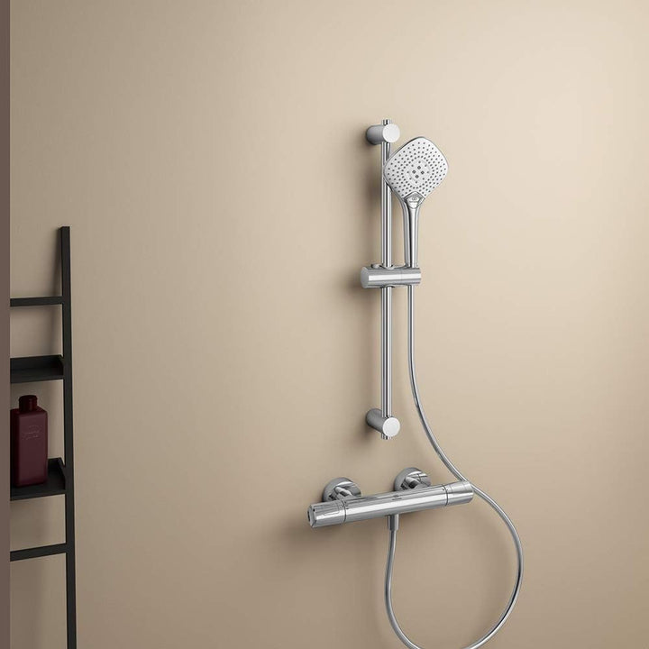 Ideal Standard A7237AA Mischbatterie für Dusche, Chrome, Ceratherm T100 Mixer Shower with kit Cerath