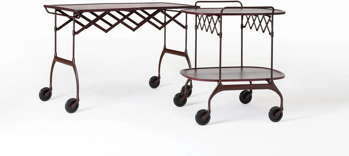 Kartell Battista, Servierwagen, Pflaume Pflaume Lackierter Struktur, Pflaume Lackierter Struktur