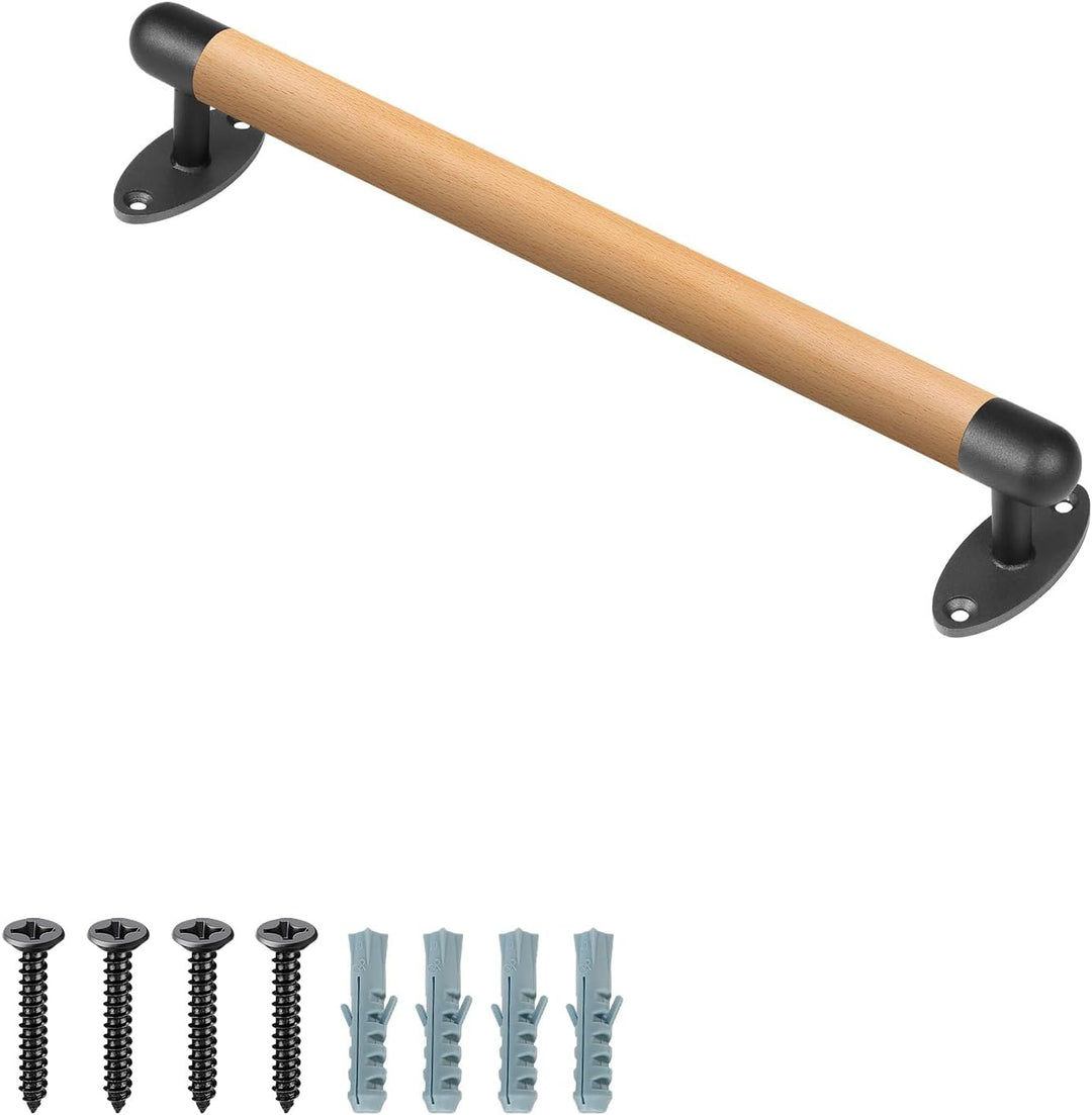 SELEWARE 26 Zoll Holz Handlauf Indoor-Treppen Handlauf Wandmontage Handlauf w/robuste Metall-Halteru