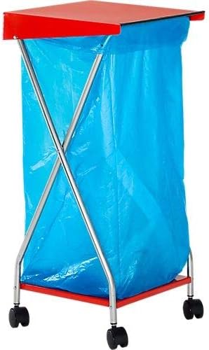 QUICK STAR Müllsackständer mit 4 Rollen 120 Liter Stahlblech Ständer Müllbeutelhalter Müllsackhalter