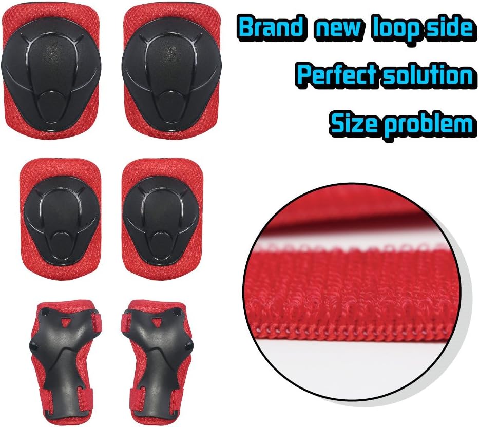 LANOVAGEAR Knieschoner Kinder 2-16 Jahre Schoner Inliner Kinder - Skate Protektoren Set-6er - Kniesc
