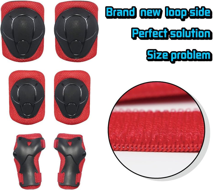 LANOVAGEAR Knieschoner Kinder 2-16 Jahre Schoner Inliner Kinder - Skate Protektoren Set-6er - Kniesc