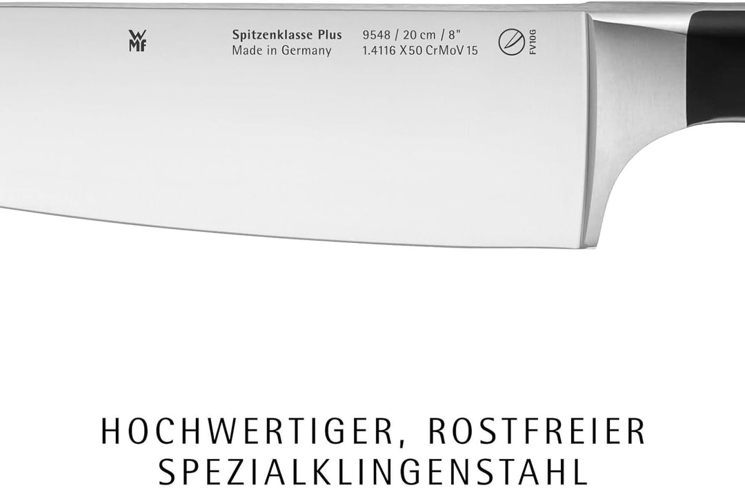 WMF Spitzenklasse Plus Messerblock mit Messerset 6teilig Made in Germany, 5 Messer geschmiedet, Eich