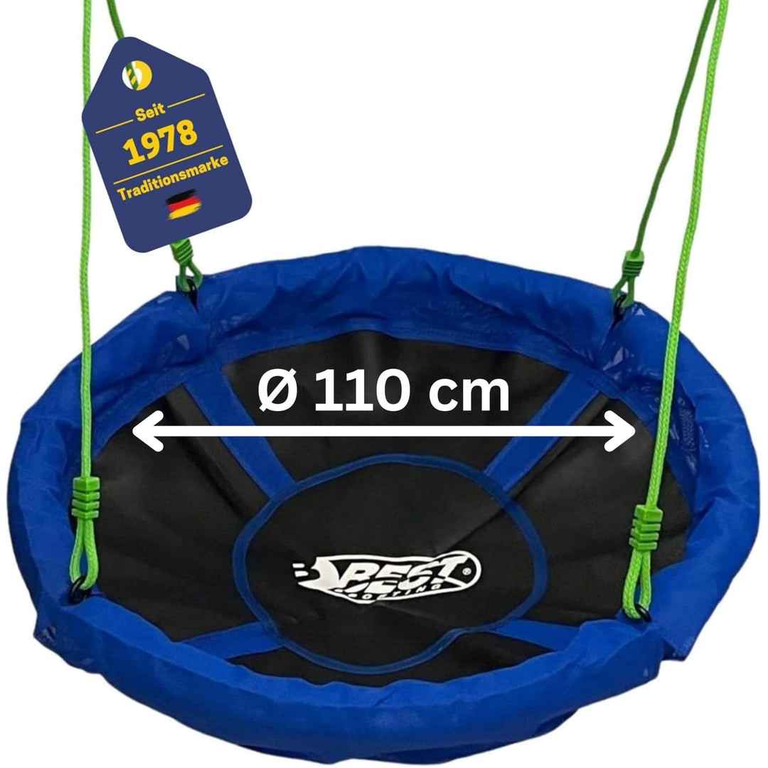 Best Sporting Nestschaukel I Gartenschaukel Ø 60, 80, 100 oder 110 cm I Bis 150 kg belastbar I Höhen