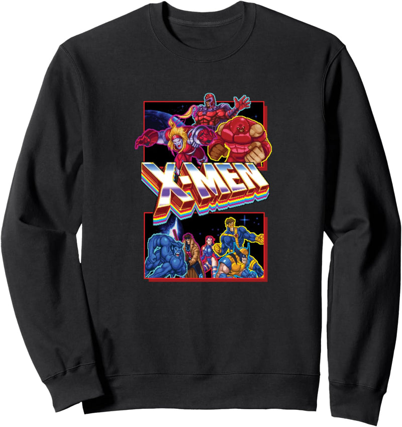 Marvel X-Men Classic Retro Video Game Logo Panels Sweatshirt