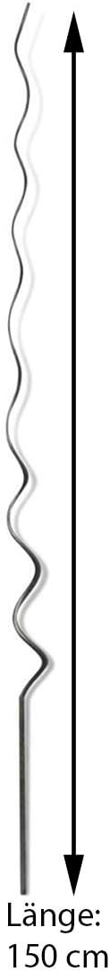 Novatool 50 Tomatenstäbe 150 cm x 5 mm Ø Tomatenspiralstäbe verzinkt Rankstäbe Tomatenstangen 150cm