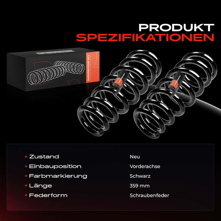 Frankberg 2x Federn Fahrwerksfeder Vorderachse Kompatibel mit X5 E70 3.0 Si 3.0d xDrive30d xDrive30i