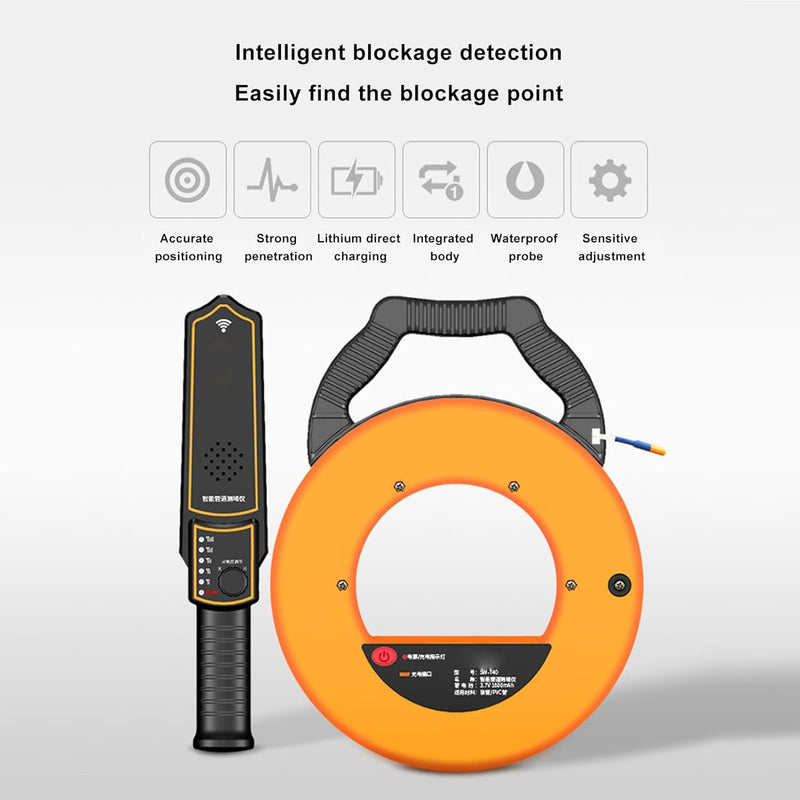 Rohrverstopfungsdetektor, Wasserrohr-Ortungsgerät, 20 M/65 Fuss Pipeline-Detektor für PVC-Metall, Un