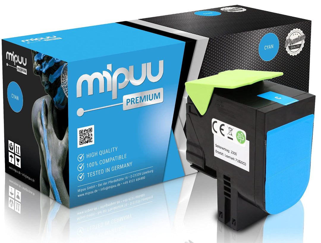Mipuu Toner kompatibel zu Lexmark 71B20C0 (Cyan) für CS317dn CS417dn CS517de CX317dn CX417de CX517de
