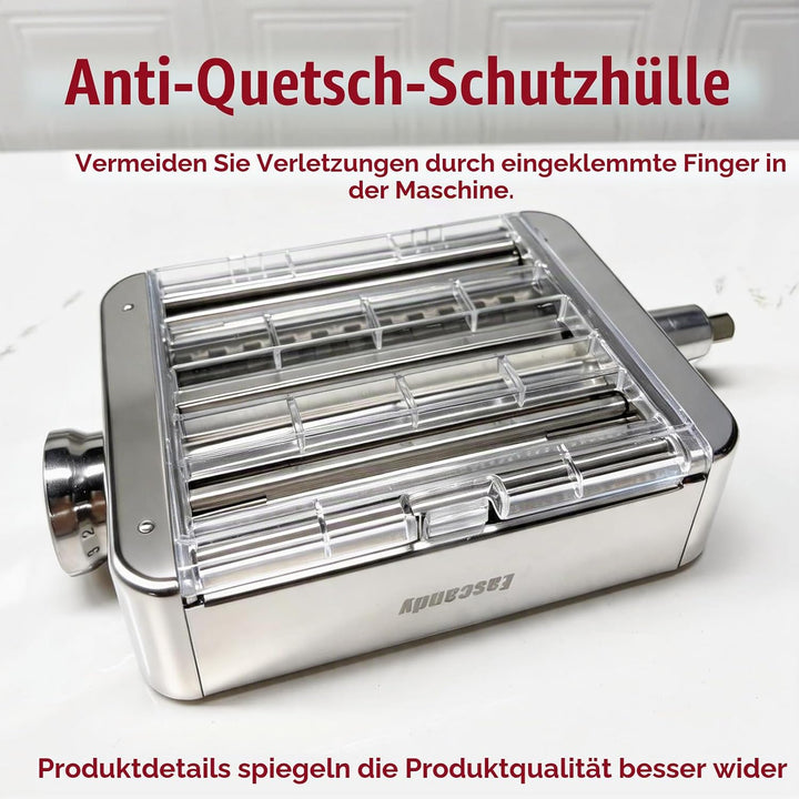 Eascandy All Metal Pasta Maker Attachment for KitchenAid, 3 in 1 Pasta Attachment for Kitchen Aid St