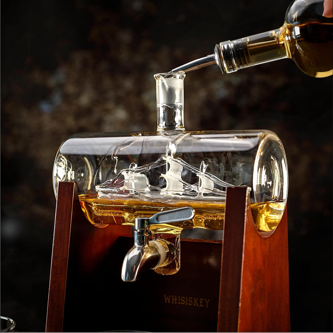 Whisiskey - Whisky Karaffe - 1000 ml - Geschenkset Herren - Luxuriöses Whiskey Set - Geschenk zum Va