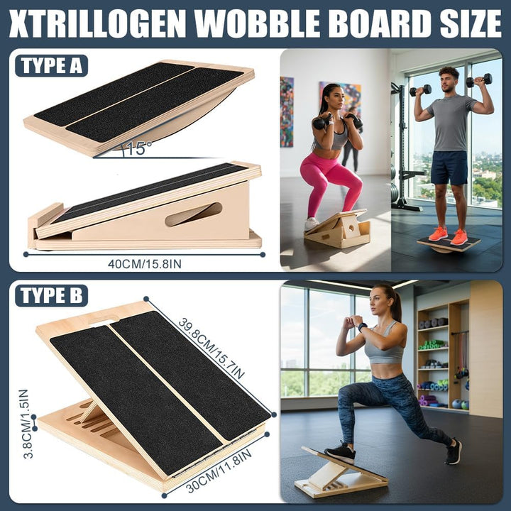 Verstellbar Balance Board Schrägbrett Natürliche, Natürliche