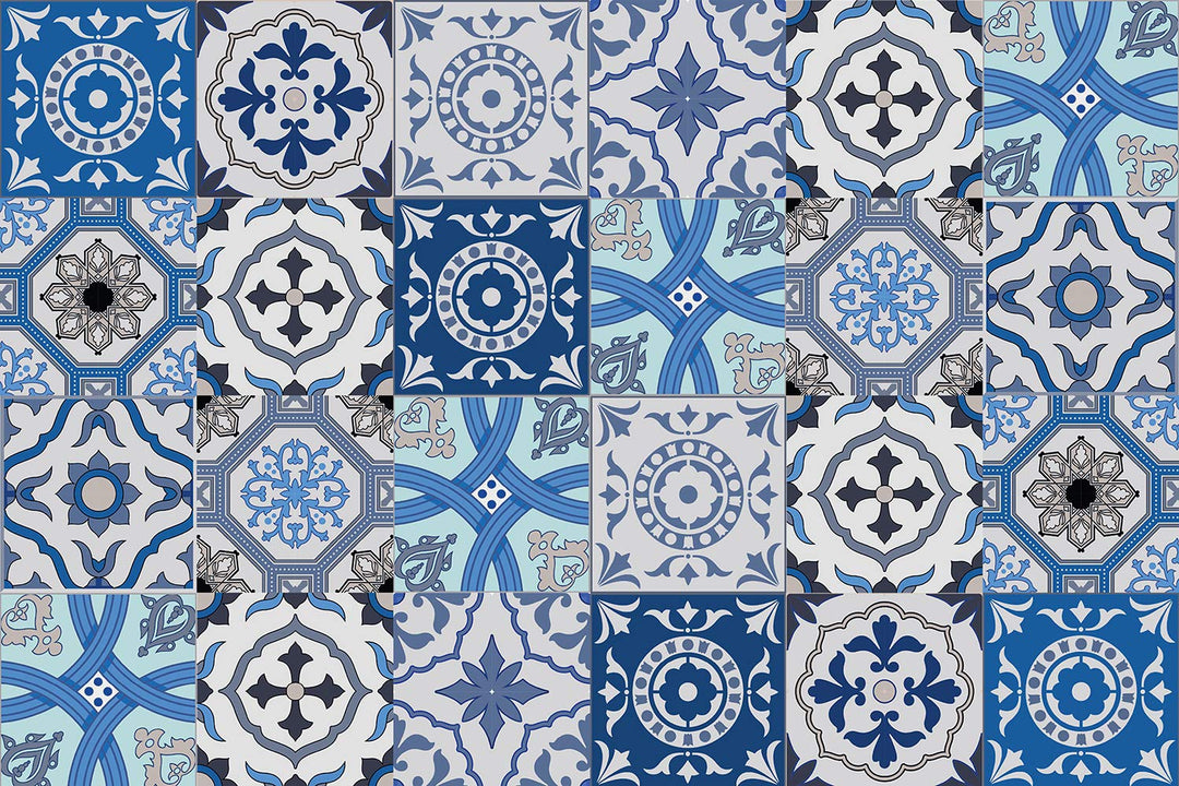 Queence | Küchen Spritzschutz Fliesenmuster 60x40 cm | Küchenrückwand | Alu-DiBond | Abdeckung Herd