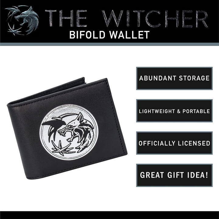 Concept One Netflix The Witcher Bifold Reisebrieftasche, Schwarz