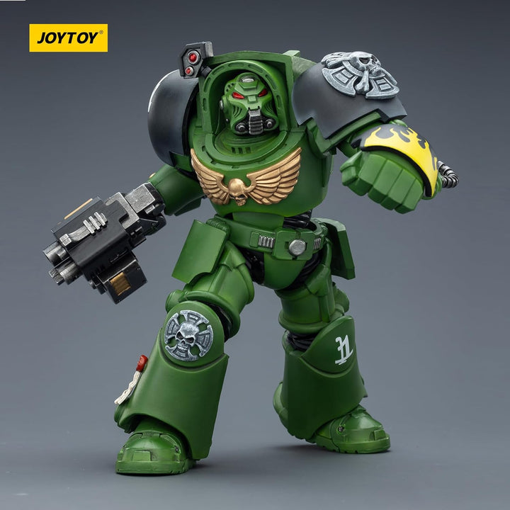JOYTOY Warhammer 40K Salamanders Terminator 2 with Power Fist and Storm Bolter 1/18 Action Figur，Sam