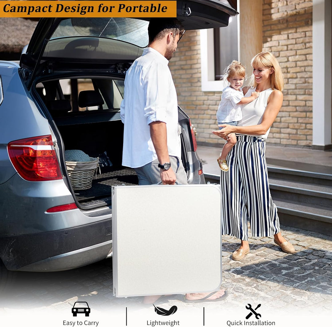 Bonnlo Klapptisch Höhenverstellbar, Gartentisch Wetterfest, Balkontisch Klappbar – Tragbarer Mehrzwe