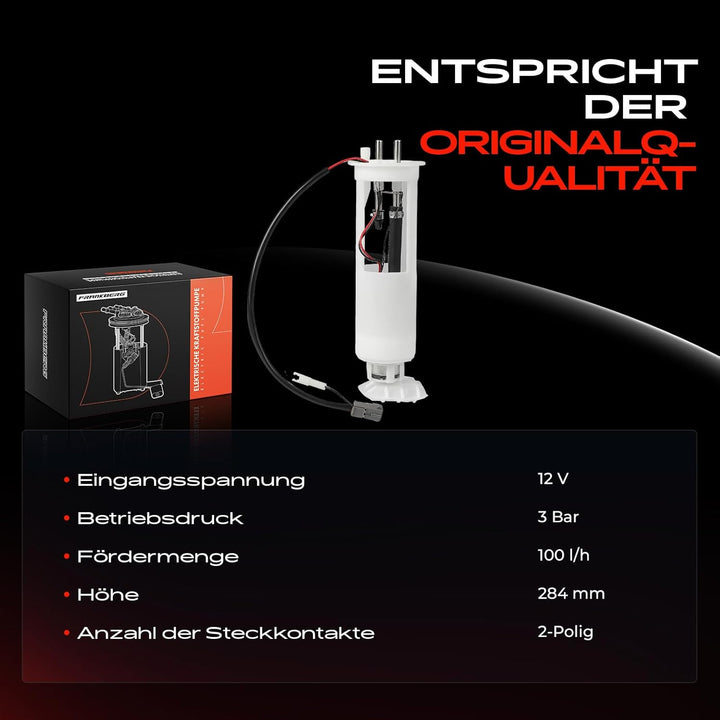 Frankberg Kraftstoffpumpe Benzinpumpe Kraftstoff-Fördereinheit Modul Satz ohne Drucksensor 2-Polig K