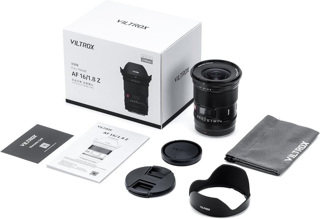 VILTROX AF 16mm F1.8 Vollformat-Objektiv für Nikon Z-Mount, Auto Focus 16mm F/1.8 Z Weitwinkelobjekt