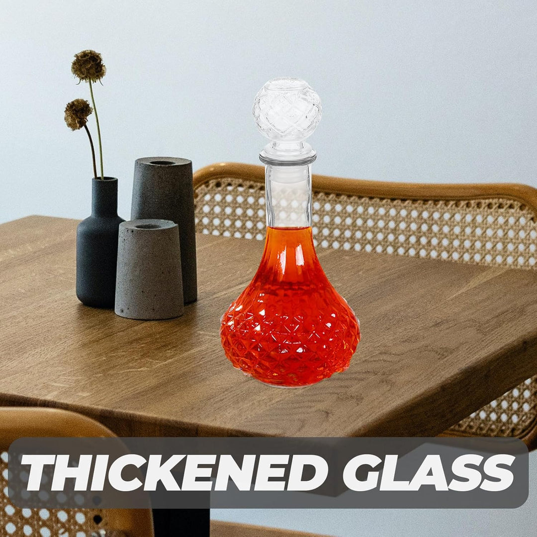 BESPORTBLE Transparente Weinkaraffe 500 ml Dickwandige Whiskyflasche aus Glas Multifunktionale Spiri