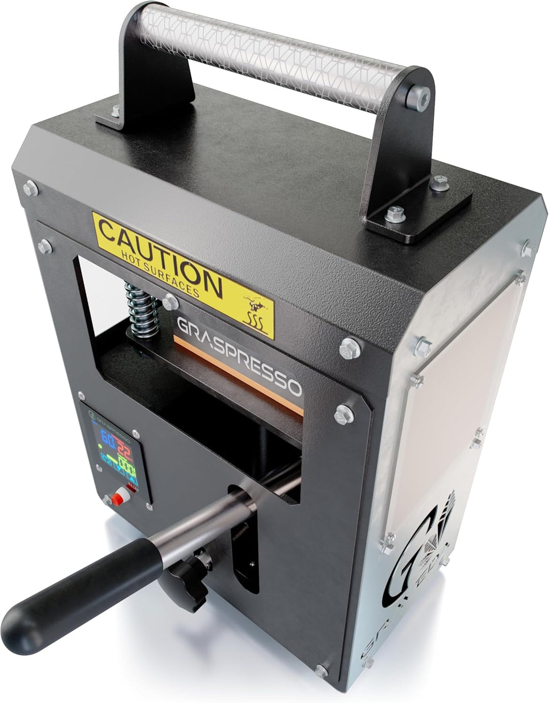 Graspresso - 5T Rosin Press mit 5 Tonnen Hydraulik Zylinder - Kolophonium Presse, 12 x 6 cm Platten