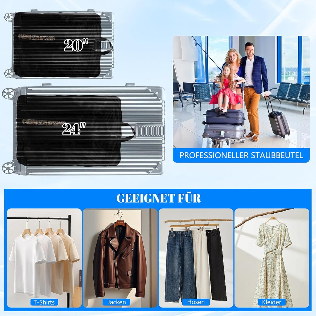 Vakuumbeutel für Kleidung Reise, 44L Wiederverwendbar TPU Vacuum Bags mit Luftdichtem, IP67 Wasserdi