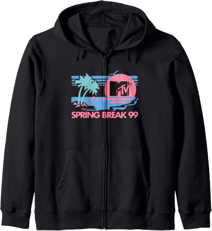 MTV Pastellfarben Beach Spring Break Logo Kapuzenjacke