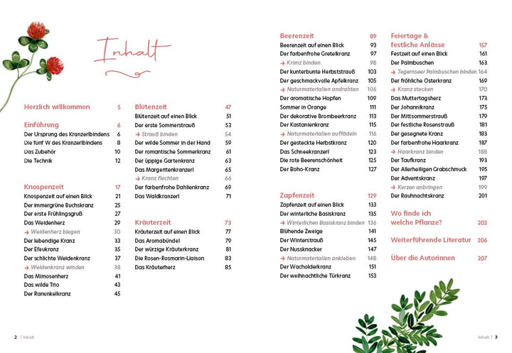 Das Kranzerlbuch: Natürlich schmücken mit Kränzen, Sträussen und Gestecken, Gebundenes Buch