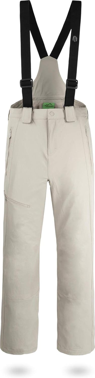 normani Outdoor Sports Herren Winter Softshellhose gefüttert mit abnehmbaren Hosenträgern und 4-Wege
