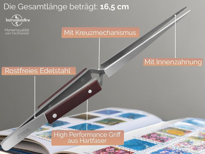 Lötpinzetten Set 2-Teilig Kreuzpinzette Klemmpinzette Technische Pinzette Gerade Gebogen Abgewinkelt