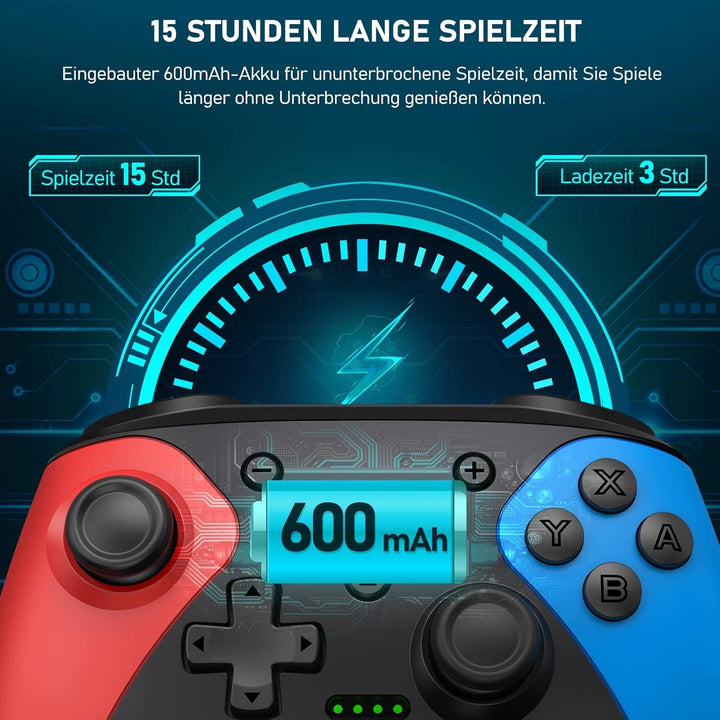HELLCOOL Switch Controller, Kabellos Switch Controller für Switch/Lite/OLED Konsole, Switch Pro Cont