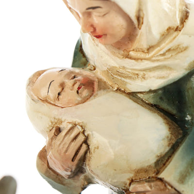 com-four® Krippenfiguren mit Kerzenhalter - christliche Weihnachtsdeko - Aufsteller aus Polyresin -