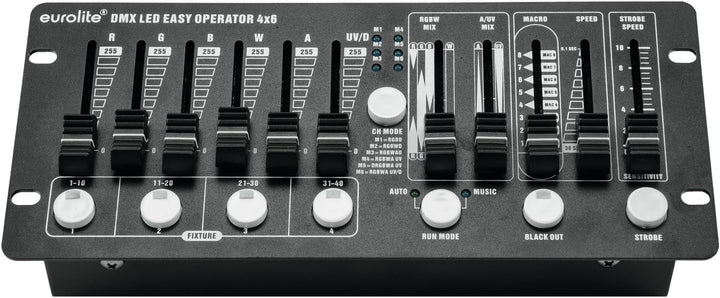 Eurolite DMX LED EASY Operator 4x6 | Kompakter DMX-Controller für 4 LED-Scheinwerfer mit jeweils max